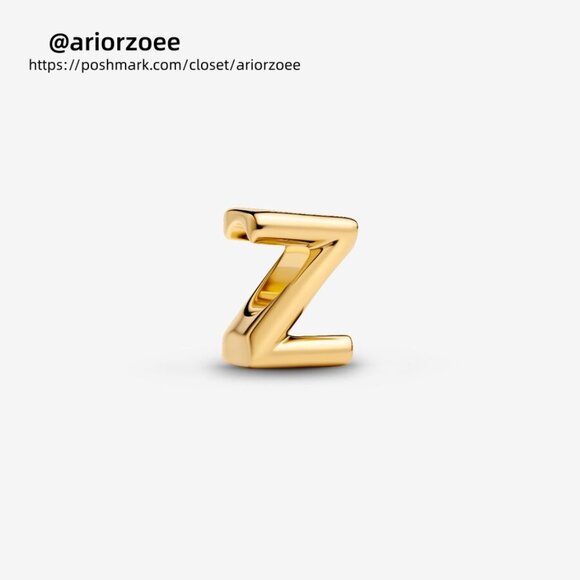 Pandora Letter Z Alphabet Mini Charm|Pendant - Picture 1 of 2